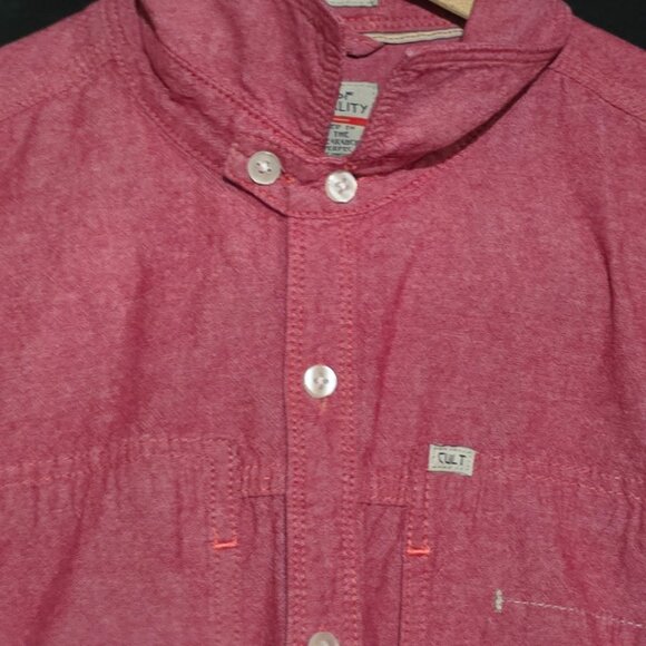 Cult of Individuality Made in USA  Handmade HANK WORKSHIRT - Red - Sz M* - Picture 3 of 9
